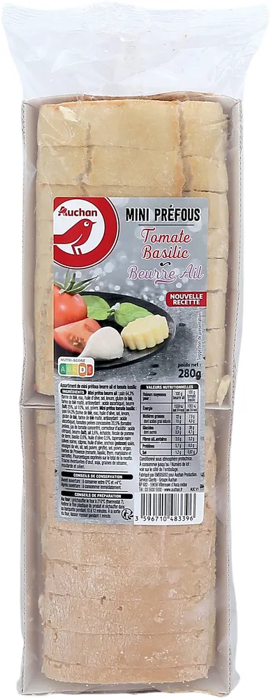 Duo de mini préfous ail et tomate basilic 280g