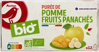 Purée pomme fruits bio panaches gourdes 12x90g