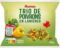 Trio de poivrons crus en lanières