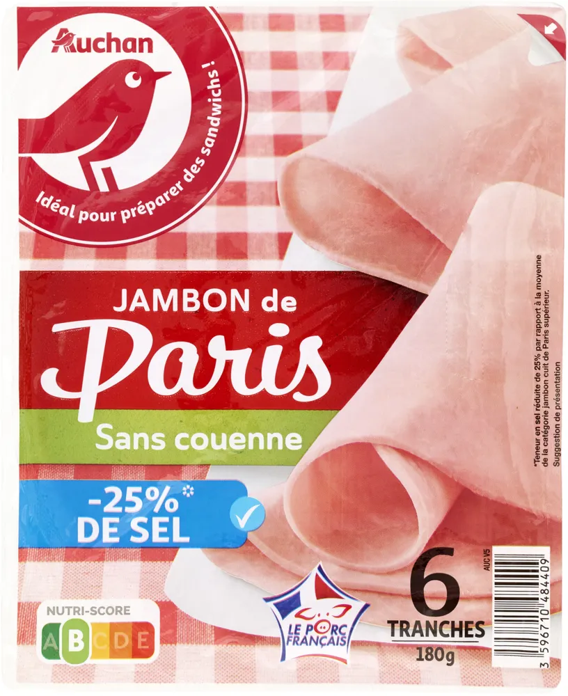 Jambon de Paris- 25% de Sel*