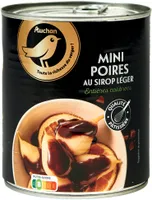 Mini poires au sirop léger entières calibrées