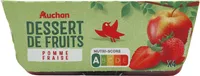 Auchan. Dessert de fruits. Pomme/Fraise
