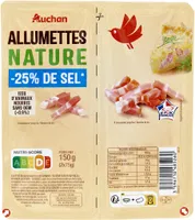 Allumettes nature -25% de sel*