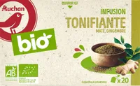 AUCHAN BIO Infusion TonifianteMaté, Gingembre