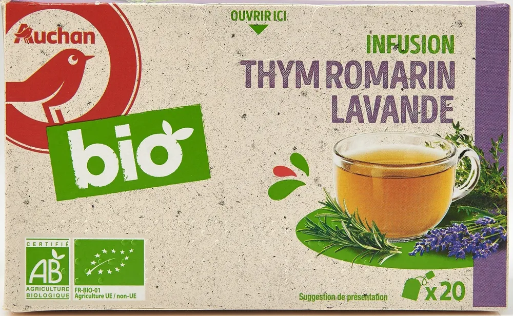 AUCHAN BIO Infusion Thym romarin lavande