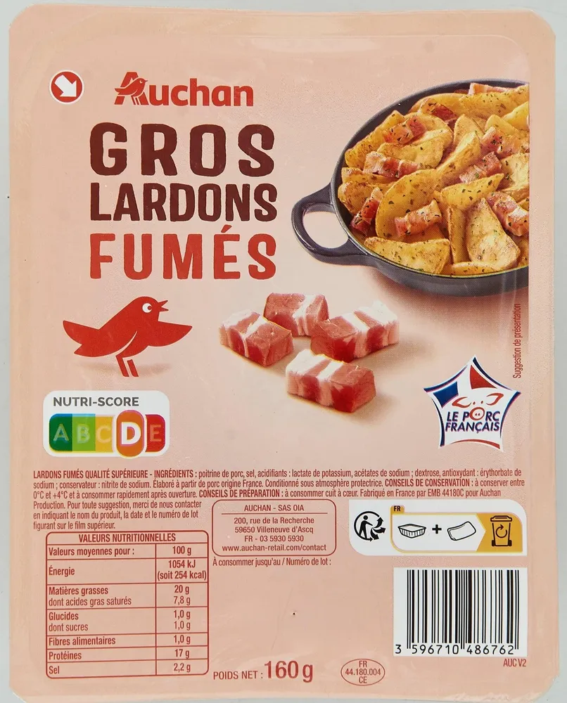 Gros lardons fumés