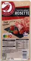 Auchan rosette viande de porc francaise fines tranches 100g