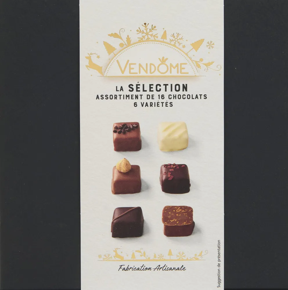 La sélection - assortiment de 16 chocolats - 6 variétés