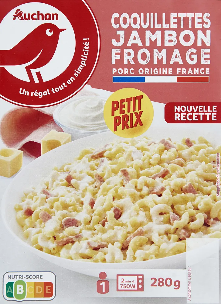 Coquillettes jambon fromage