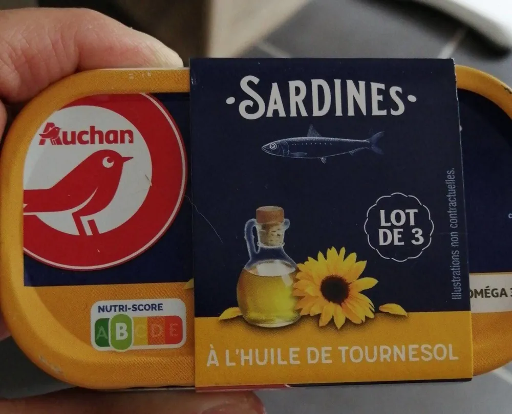Sardines à l'huile de tournesol