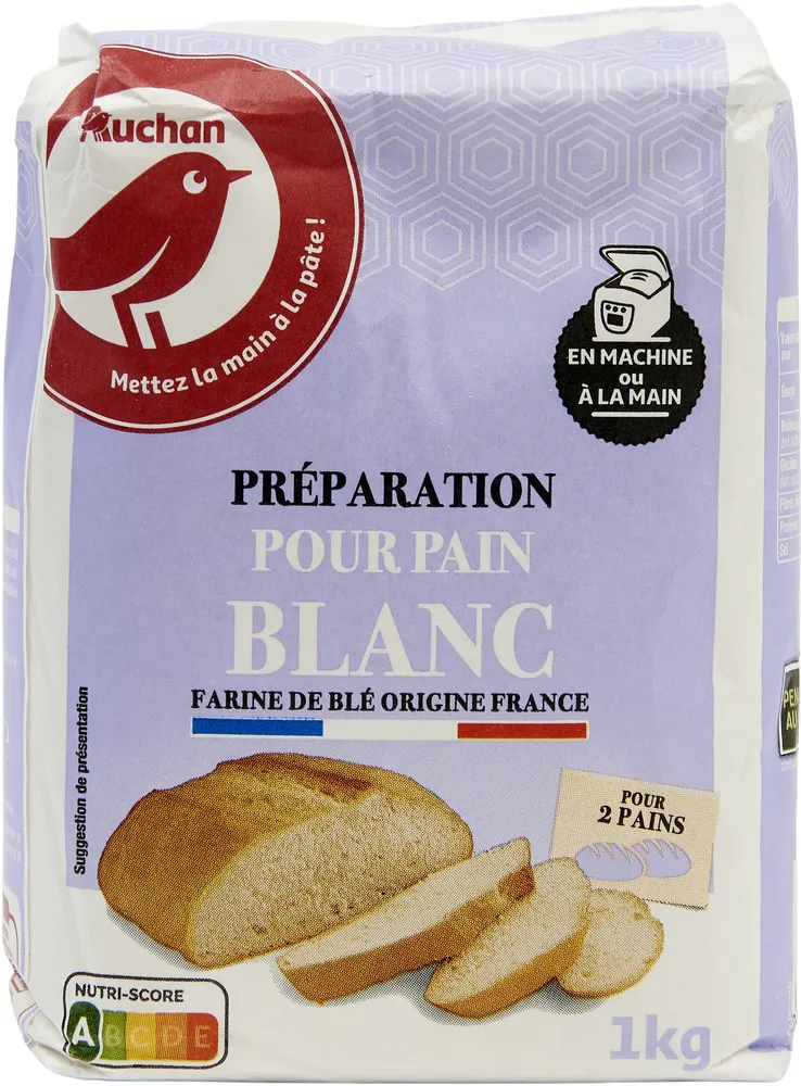 Préparation pour pain blancSans levure