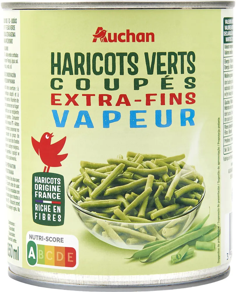 Haricots verts extra-fins coupés vapeur