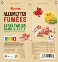 Lardons allumettes fumes sans nitrite