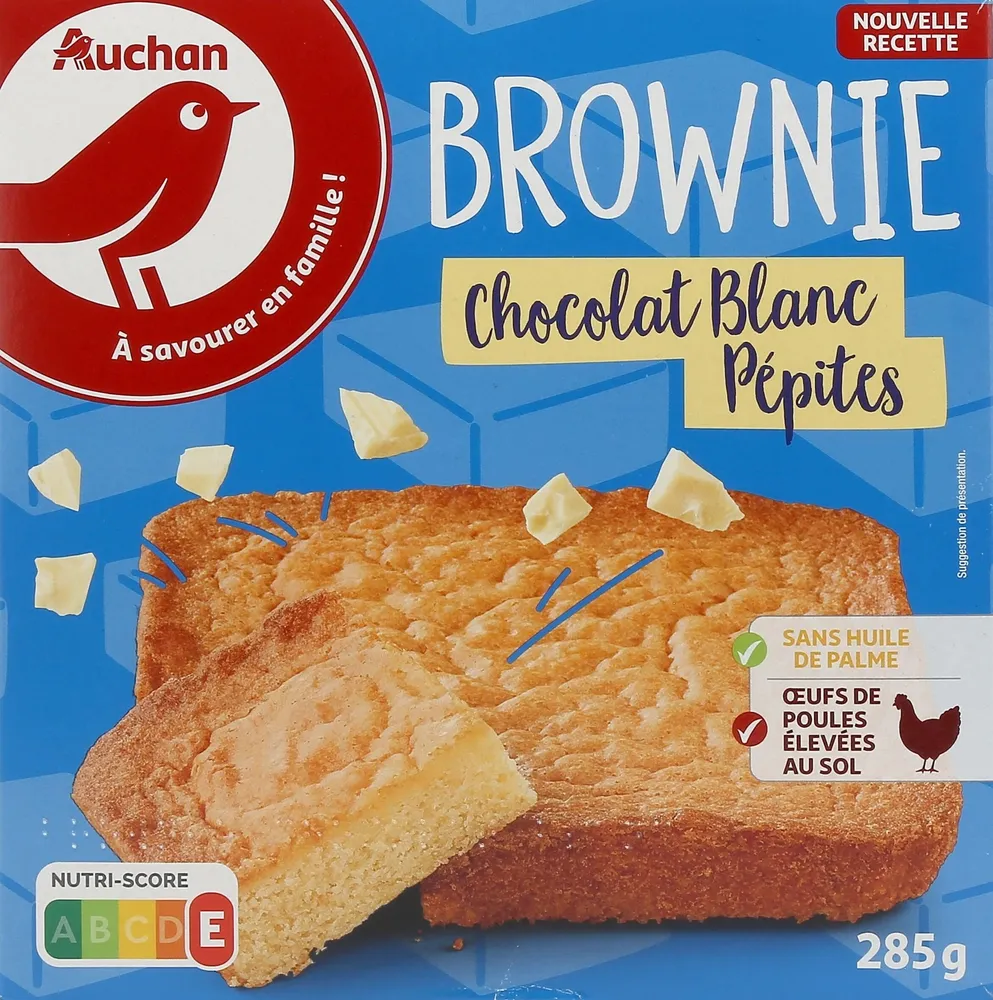 Brownie format familial choco blanc 285g