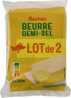 Beurre demi sel Auchan 250 gr