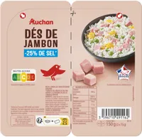 Dés de jambon -25% de sel*