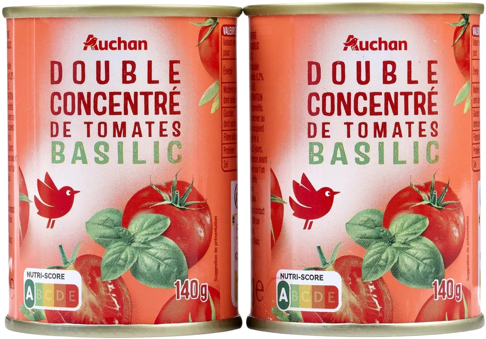 Double concentré de tomates basilic