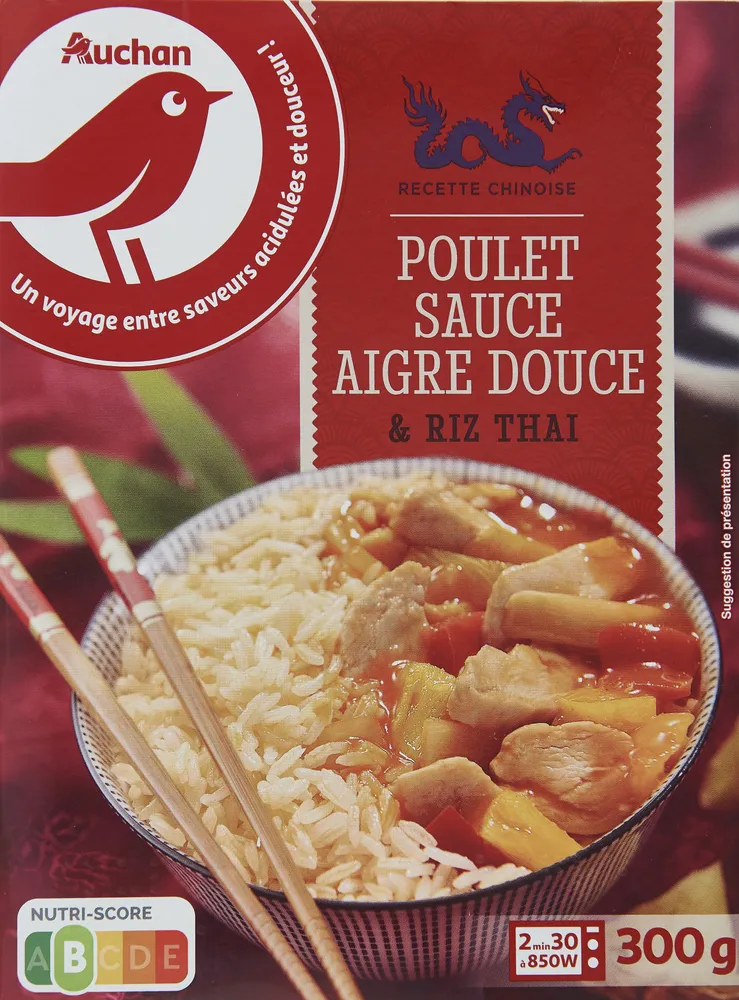 Poulet sauce aigre douce et Riz thaï