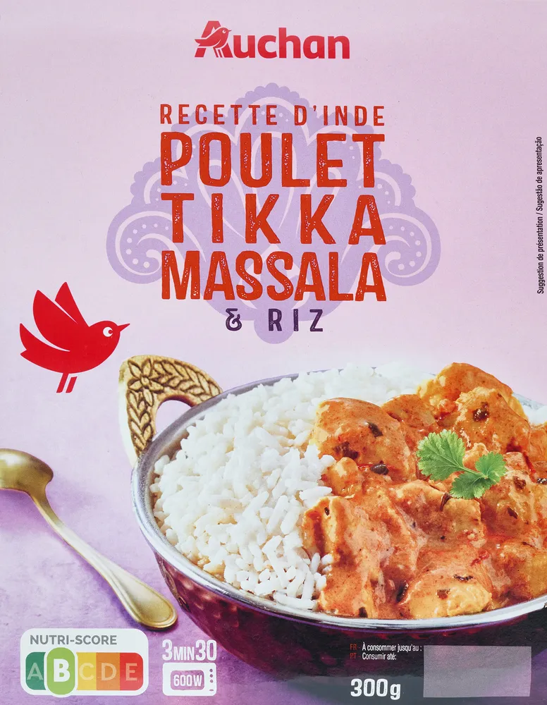 Cuisine d'IndePoulet tikka massala et riz basmati
