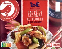Cuisine de chineSauté de légumes au poulet et riz basmati