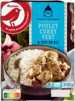 Recette Thaïlandaise Poulet curry vert et duo de riz