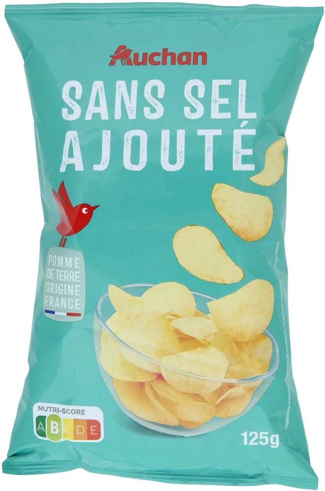 Chips sans sel ajouté