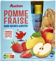 Pomme Fraise Sans sucres ajoutés**Conformément à la règlementation. Contient des sucres naturellement présents.