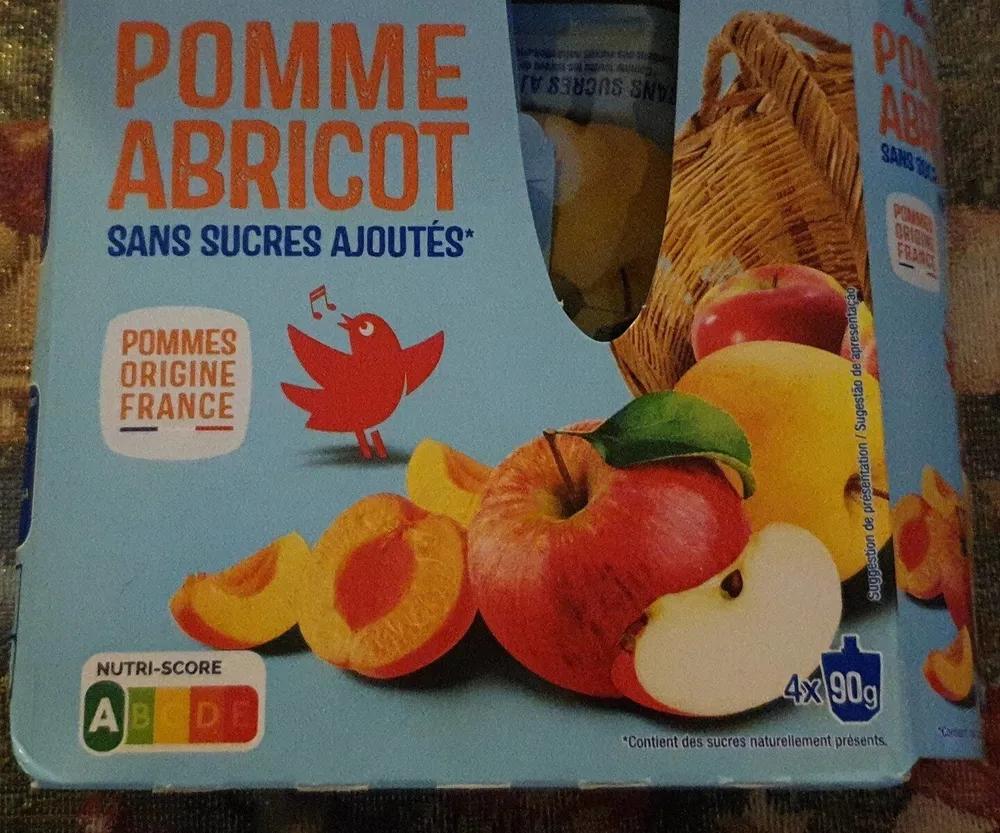 Pomme Abricot Sans sucres Ajoutés**Contient des sucres naturellement présents