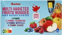 Purées et spécialité de fruits aromatisée panachées sans sucres ajoutés* (4 parfums)*Conformément à la règlementation. Contient des sucres naturellement présents.