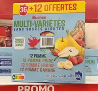 Purées de fruits panachées sans sucres ajoutés* (4 parfums)*Conformément à la règlementation. Contient des sucres naturellement présents.
