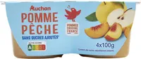 Pomme pêche sans sucres ajoutés**Contient des sucres naturellement présents.