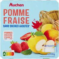 Pomme fraise sans sucres ajoutés**Contient des sucres naturellement présents
