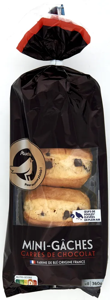 Mini gâches aux carrés de chocolat x8 360g