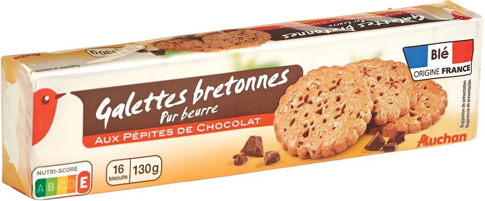 Galettes bretonnes pur beurre aux pépites de chocolat