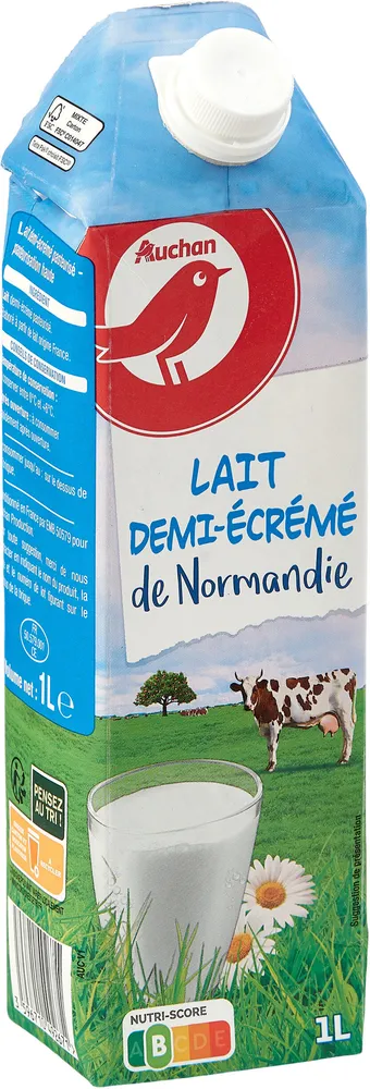 Lait demi-écrémé pasteurisé