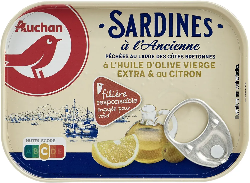 Sardines à l'huile d'olive vierge extra et au citron - FILIERE RESPONSABLE