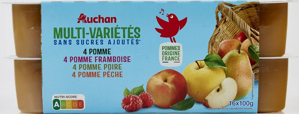 Multi variétés - 4 pomme, 4 pomme poire, 4 pomme framboise, 4 pomme pêche
