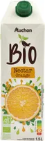 Nectar d'orange biologique. A base de concentré, Teneur en fruits : 70% minimum.