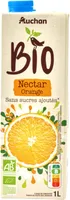 Nectar d'orange bio. Teneur en fruits 85% minimum.Sans sucres ajoutésComme tous les jus de fruits. Contient les sucres naturellement présents dans les fruits.