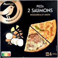 Pizza 2 saumons mozzarella et aneth