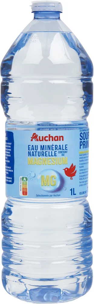 Eau minérale naturelle contient du magnésium