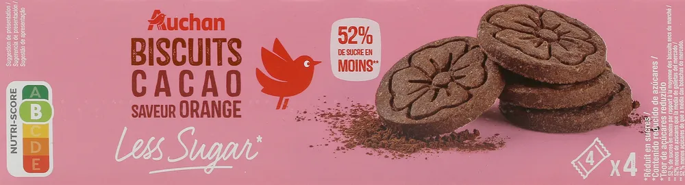 Biscuit cacao saveur orange