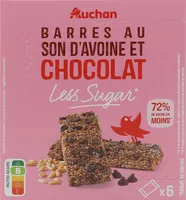 Barre de son d'avoine et chocolat