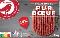 STEAKS HACHES PUR BOEUF 15% de Matières grasses