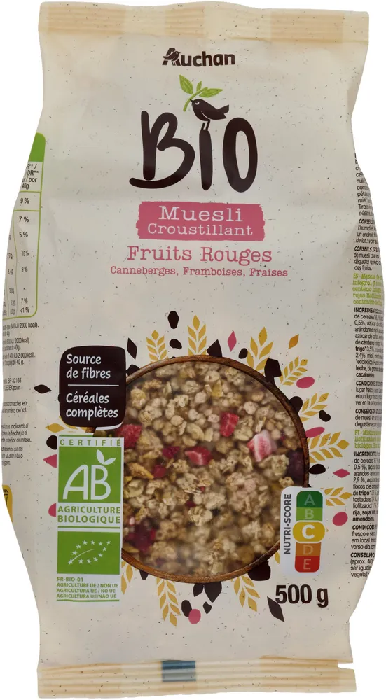 Muesli fruits rouges