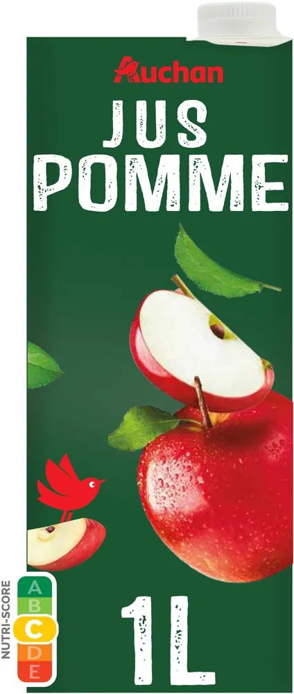 Juspommeà base de concentréteneur en fruits 100%Sans sucres ajoutés**Comme tous les jus de fruits. Contient les sucres naturellement présents dans les fruits.