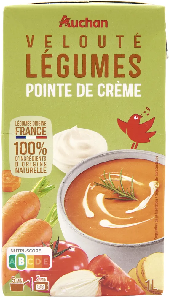 Velouté légumes pointe de crème