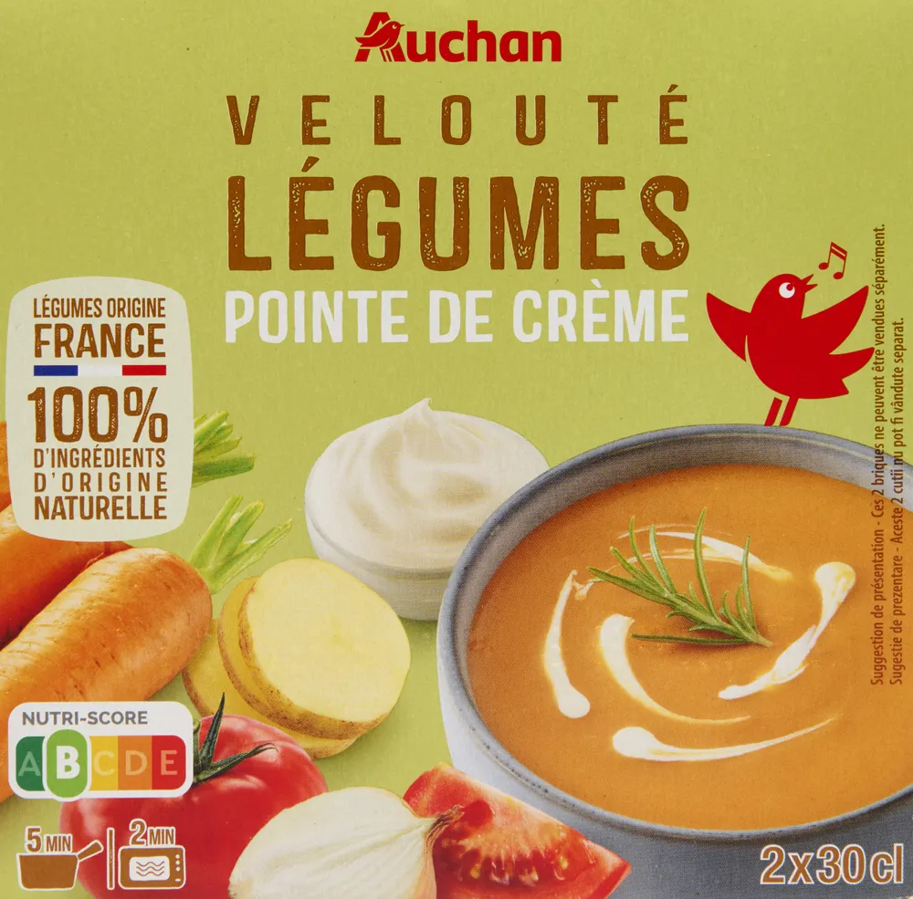 Velouté légumes pointe de crème 2×30CL