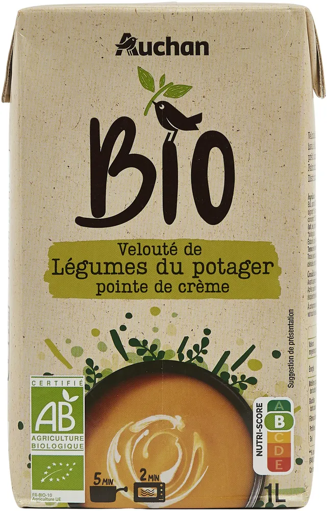 Velouté de légumes du potager et pointe de crème