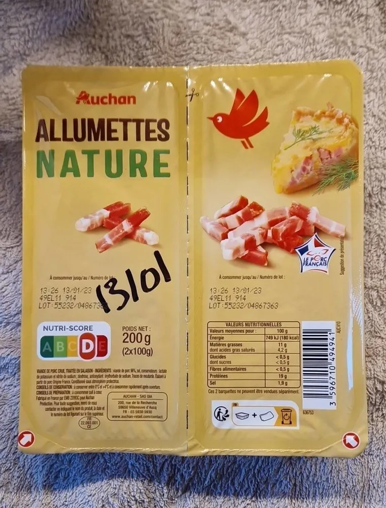 Allumettes nature